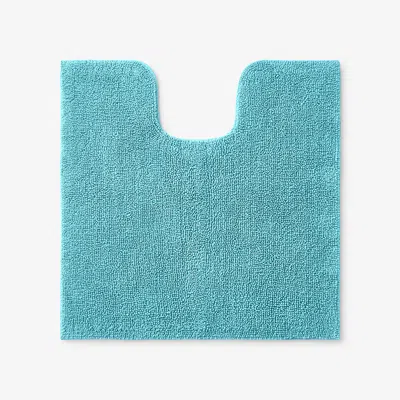 The Company Store Bath Rug In Teal/turquoise Blue