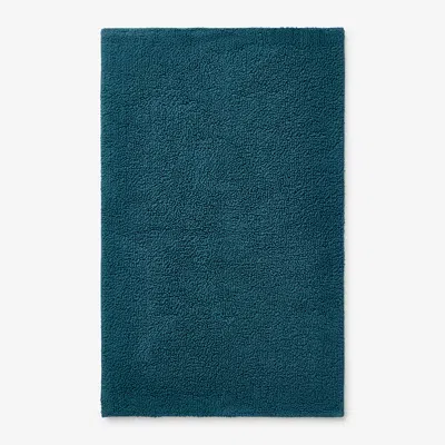 The Company Store Bath Rug In Teal/turquoise Blue