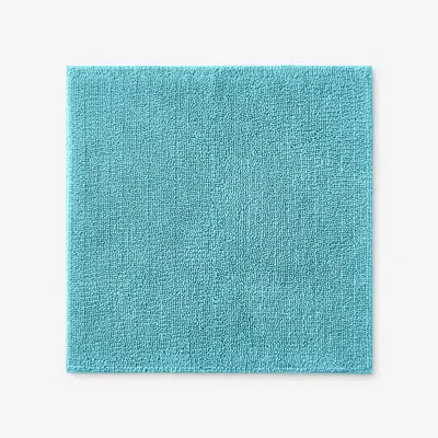 The Company Store Bath Rug In Teal/turquoise Blue
