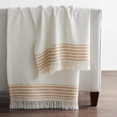 The Company Store Belinha Throw Blanket In Yellow