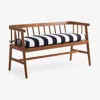 The Company Store Bench Cushion In Blue/white