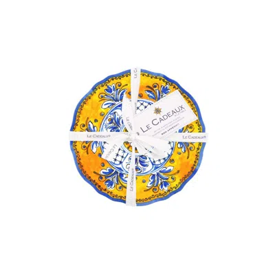 The Company Store Benidorm Appetizer Plates, Set Of 4 In Yellow