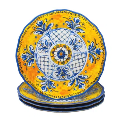 The Company Store Benidorm Dinner Plates, Set Of 4 In Yellow