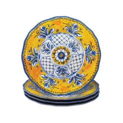 The Company Store Benidorm Salad Plates, Set Of 4 In Yellow