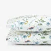 The Company Store Bird In Spring Classic Smooth Sateen Pillowcase Set In Blue/green/white