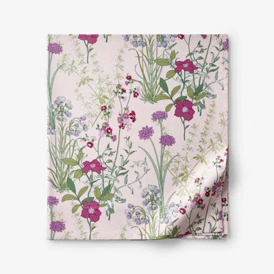 The Company Store Bloom Meadow Classic Smooth Sateen Flat Bed Sheet In Multi