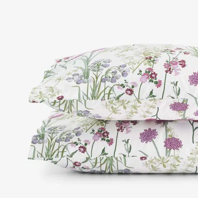 The Company Store Bloom Meadow Classic Smooth Sateen Pillowcase Set In Multi