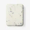 The Company Store Blossom Trail Garment Washed Cotton Percale Fitted Bed Sheet In Neutral