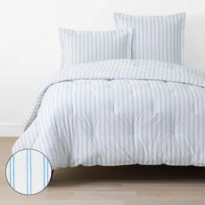 The Company Store Blossoms And Stripes Classic Cool Cotton Percale Comforter In Multi