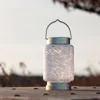 The Company Store Boaters Glass Solar Outdoor Lantern In White