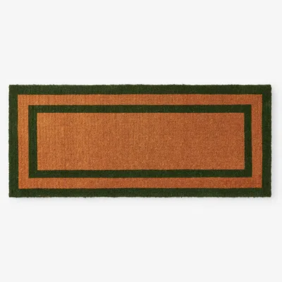 The Company Store Border Coir Doormat In Green
