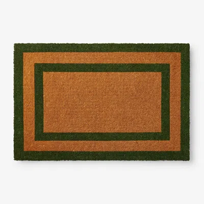The Company Store Border Coir Doormat In Green