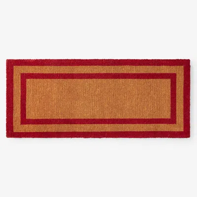 The Company Store Border Coir Doormat In Red