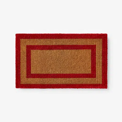 The Company Store Border Coir Doormat In Red