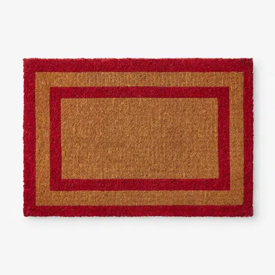The Company Store Border Coir Doormat In Red