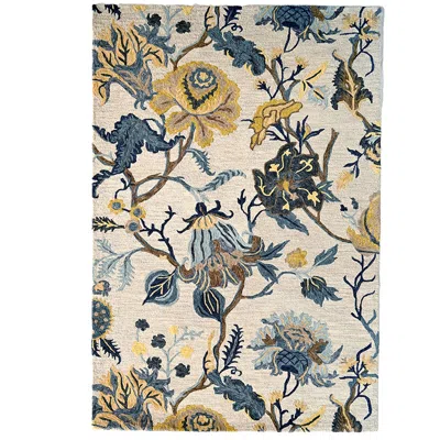 The Company Store Botanical Hand Tufted Wool Rug In Green