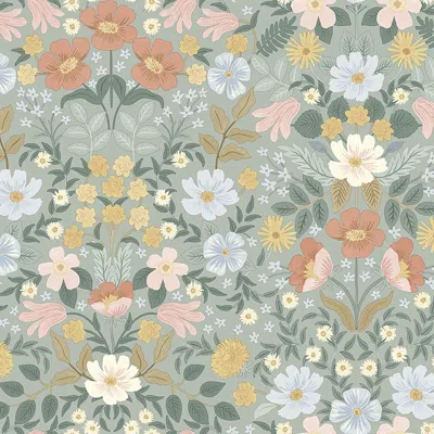 The Company Store Bramble Garden Removable Wallpaper In Multi
