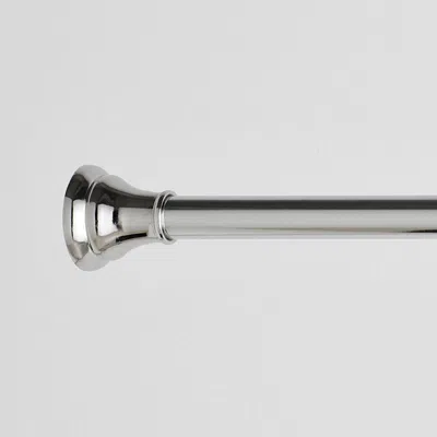 The Company Store Broadway Decorative Metal Adjustable Shower Rod In Gray