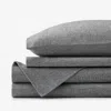 The Company Store Bromley Premium Ultra-cozy Cotton Flannel Bed Sheet Set In Gray