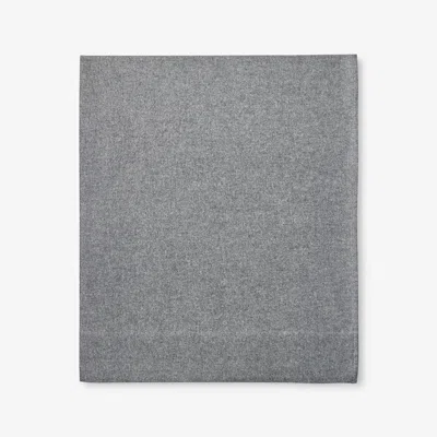 The Company Store Bromley Premium Ultra-cozy Cotton Flannel Flat Bed Sheet In Gray