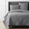 The Company Store Bromley Premium Ultra-cozy Flannel Coverlet In Gray