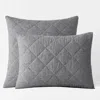 The Company Store Bromley Premium Ultra-cozy Flannel Quilted Sham In Gray