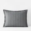 The Company Store Bromley Stripes Premium Ultra-cozy Cotton Flannel Sham In Gray