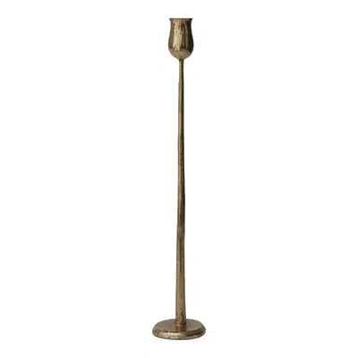 The Company Store Bronze Candlestick Holder In Yellow