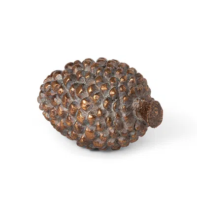 The Company Store Bronze Pinecone Figurine In Brown