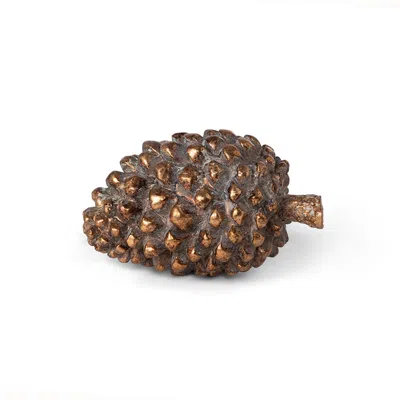 The Company Store Bronze Pinecone Figurine In Brown