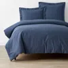 The Company Store Brushed Cotton Duvet Cover In Blue