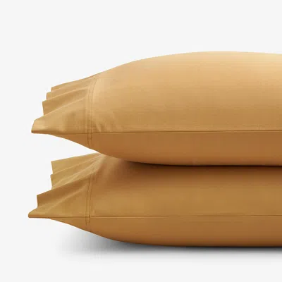 The Company Store Brushed Cotton Pillowcase Set In Brown