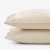 The Company Store Brushed Cotton Pillowcase Set In Brown