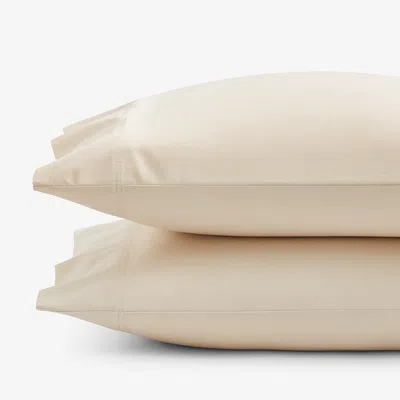 The Company Store Brushed Cotton Pillowcase Set In Brown