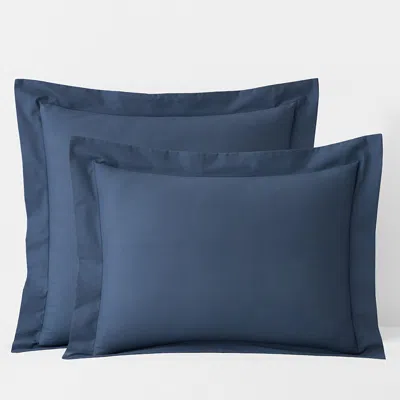 The Company Store Brushed Cotton Sham In Blue