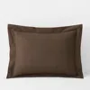 The Company Store Brushed Cotton Sham In Brown