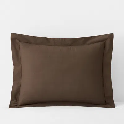 The Company Store Brushed Cotton Sham In Brown