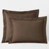 The Company Store Brushed Cotton Sham In Brown