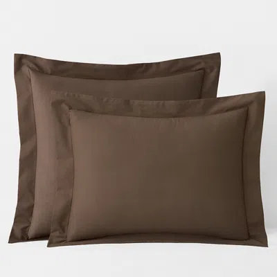 The Company Store Brushed Cotton Sham In Brown