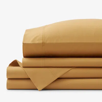 The Company Store Brushed Cotton Sheet Set In Brown
