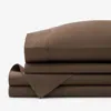The Company Store Brushed Cotton Sheet Set In Brown