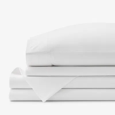 The Company Store Brushed Cotton Sheet Set In White