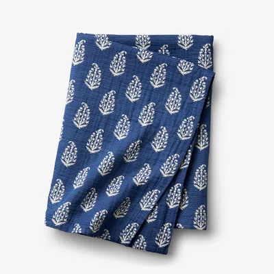 The Company Store Butta Gauze Throw Blanket In Blue
