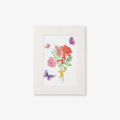 The Company Store Butterflies & Flowers Wall Art In Purple