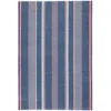 The Company Store Camden Stripe Handwoven Cotton Rug In Blue