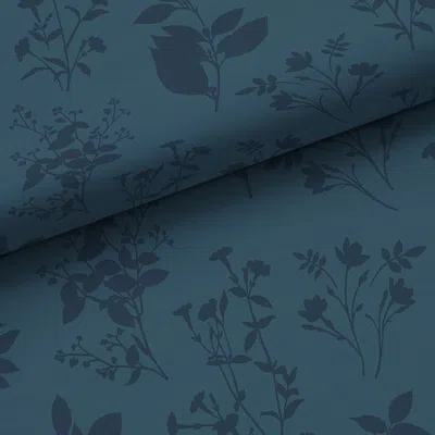 The Company Store Cameilla Silhouette Wallpaper In Blue