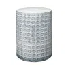 The Company Store Ceramic Flower Side Table In White