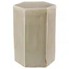 The Company Store Ceramic Hexagon Side Table In Green