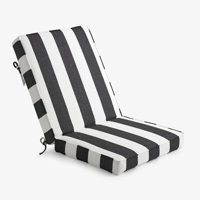 The Company Store Chair & Seatback Cushion In Black/white