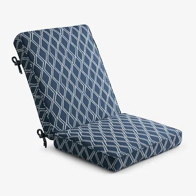 The Company Store Chair & Seatback Cushion In Blue